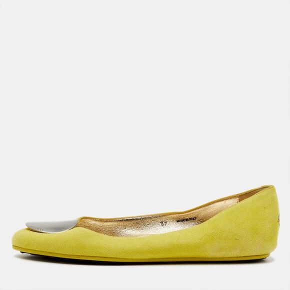 Jimmy Choo Yellow Suede Wray Ballet Flats Size 37,New Products : American Fashion Style Bags On Sale